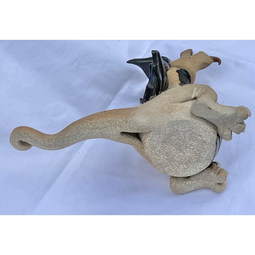 Handcrafted Ceramic Dragon Oil Lamp 1980s 8.5" X 7.75" Tall X 4.75" Unique Colle - Picture 3 of 16